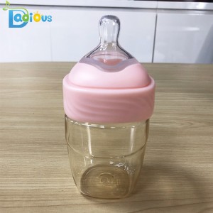 OEM szolgáltatás széles nyakú baba etető palack tartós PPSU baba palack szilikon mellbimbó tápláló üveg csecsemőknek